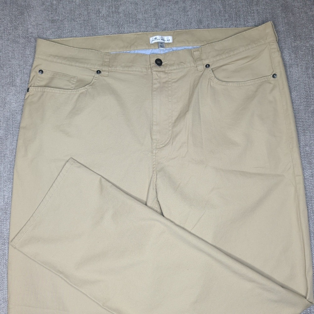 Peter Millar Mens Khaki Tan Pima Cotton Stretch Five Pocket Pants Size 40
